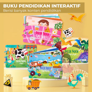 Buku Stiker Velcro Mainan Edukasi Anak BUSY BOOK Puzzle Sticker