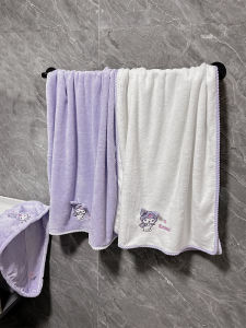 Cute Kurokos Bath Towel Womens Quick Dry Absorbent Couple Style Bathing Towel Set Three Pieces Home Use Linen Fabric