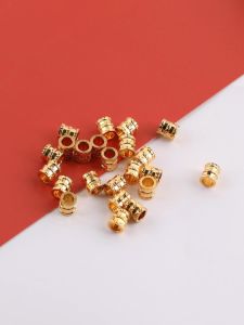 จี้ทองแดงชุบทองสีส� รูตรง เครื่องประดับ DIY สร้อยคอ สร้อยข้อมือ อุปกรณ์ทำเครื่องประดับ ชิ้นส่วนเครื่องประดับ