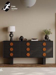 Vintage Style Black 9-Drawer Storage Cabinet