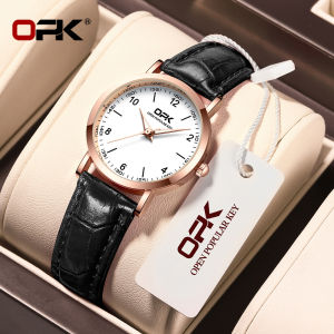 OPK Elegant Watch For Women Waterproof Original Leather Strap Original Fashion Casual Korean Style Luminous Quartz Watch