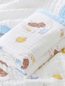 Khăn Tắm Cotton Nguyên Chất Cho Trẻ Sơ Sinh Khăn Tắm Bằng Vải Cotton Sợi Sáu Lớp Mềm Thấm Hút Cho Trẻ Sơ Sinh Mùa Thu Đông Khăn Ấm