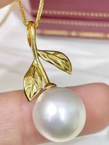 S925 Pure Silver Leaf Pendant Empty Holder DIY Jewelry Accessories Pearl Fashionable Silver And Gold Color Drop Earrings