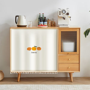 Cabinet Curtain Ugly Blocking Sundries Cabinet Anti-Dust Curtain Kitchen Punch-Free Ugly Covering Curtain Bookcase Track Type Cloth Curtain