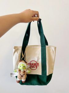 American Fashion Brand Trader Joes Fashion Trend Canvas Shopping Bag Satchel Shoulder Bag Eco-friendly Bag Womens Bag
