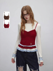 unifree | Áo Blouse Thời Trang Ôm Sát Phong Cách Gái Spicy Pure Desire