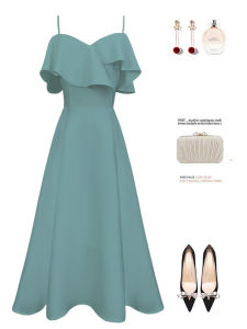 ชุดเดรสปาดไหล่สายเดี่ยวสไตล์ฝรั่งเศสชุดเดรสทรงเอแบบใบบัวสำหรับฤดูร้อนชุดเดรสยาวเรียบหรูชุดออกงานชุดเพื่อนเจ้าสาวสามารถสวมใส่ได้ในเวลาปกติ