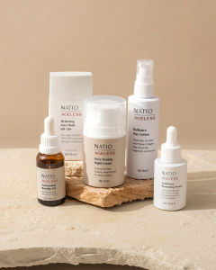 Natio Ageless Radiance Day Lotion 75g - Anti-Ageing Skincare with Organic Rosehip Oil for Younger-Looking Skin