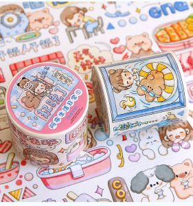 Cuộn Washitape họa tiết Telado S17 dễ thương Đồ chơi hình dán trang trí sổ tay siêu cute Chiết cuộn DoDoJam xinh xắn sáng tạo lưu bút
