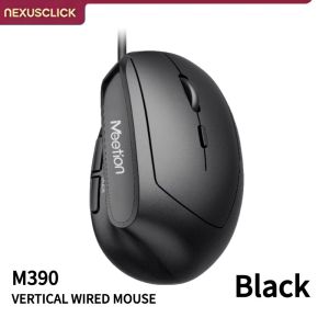 NexusClick 2.4G Wireless Rechargeable Ergonomic Vertical Optical Mouse 4 Levels DPI 7 Buttons Portable Mice for Computer Office