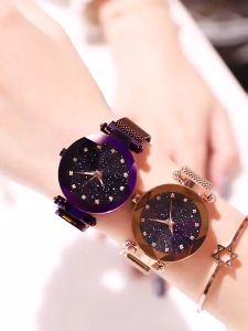 Star watch for woman Starry Womens Magnetic Stainless Steel Fashion Quartz Waterproof Watches