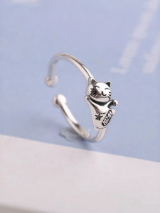 CHINSE | Lucky Wealth Attraction Vintage Adjustable Silver Ring