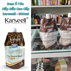 Kem ủ tóc Karseell Collagen 500ml phục hồi tóc hư tổn giúp tóc suông mượt óng ả Chính hãng