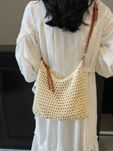 TANGKOU | Beach Vacation Straw Crossbody Bag