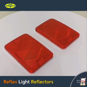 ไฟตราเพชร ทับทิมสะท้อนแสงสีแดง (คู่) ติดข้างรถยนต์ รถพ่วง รถบรรทุก (ติดตั้งด้วยเทปกาวสองหน้าคุณภาพสูง) (11-715)