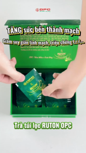 TRÀ TÚI LỌC RUTON OPC (HỘP 50-100 GÓI) - Hỗ trợ tăng sức bền thành mạch giảm các triệu chứng của bệnh T R.Ĩ
