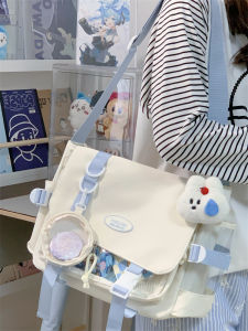 Túi Đeo Chéo Dung Tích Lớn Màu Trắng Theo Đuổi Người Nổi Tiếng Màu Xanh Thường Ngày Cho Học Sinh Đi Chơi Ngoài Trời Túi Trẻ Em