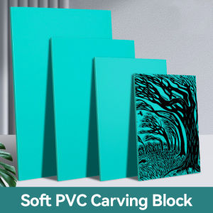 Soft Carving Blocks Rubber Stamp Tools DIY 3mm Green Artist Printmaking Set Waterproof Linoleum Carving Block for Printmaking