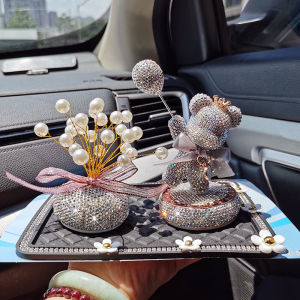 Đồ Trang Trí Xe Hơi Gấu Một Chân Sáng Tạo Hoạt Hình Đính Kim Cương Thơm Lâu Dài Đồ Trang Trí Nội Thất Xe Hơi Hương Thơm Nhẹ