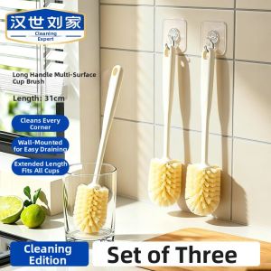 HANSHILIUJIA | Long Handle Multi-purpose Soft Bristle Cup Cleaning Brush