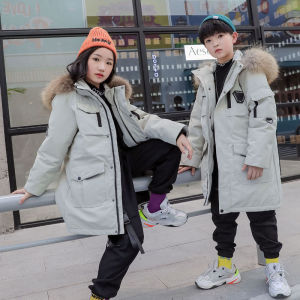 Northeast Harbin Childrens Winter Workwear down Jacket Windproof Waterproof Warmth Polyester Fiber Outerwear Korean Style