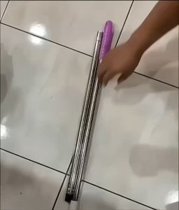 Thickened And Lengthened Stainless Steel Mop Rod/Broom/Threaded Interface Multi Function Stick/batang kayu [Size for Malaysia]