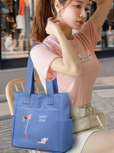 Túi Đeo Vai Đơn Thời Trang Mới 2024 Túi Đeo Chéo Oxford Vải Thêu Dung Tích Lớn Túi Xách Đơn Giản Thường Ngày Túi Xách Mềm