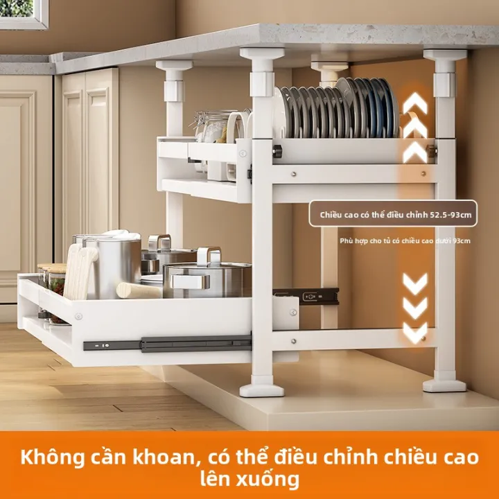 ZHUOLESHI | Giá Đựng Dĩa Mở Rộng Kiểu Ngăn Kéo | Lazada.vn