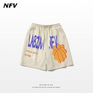 Summer Mens Shorts Loose Fit Beach Sports Casual Pants Large Size 300 Pounds Cartoon Print Low Waist Straight Leg Trousers