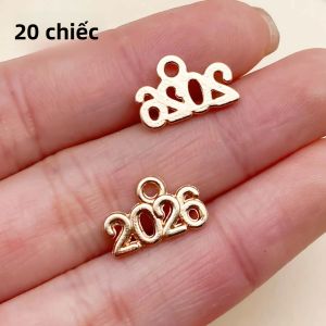 20/50 Chiếc Hợp Kim 2026 Series Mặt Dây Chuyền Quyến Rũ Cho Dây Làm Vòng Cổ Bông Tai Móc Khóa Trang Sức Làm Thời Trang Phụ Kiện Kim Loại