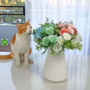 ดอกกุหลาบ+ไฮเดรนเยียร์ จัดช่อสำเร็จรูป BF01 ดอกไม้ประดิษฐ์ สวยงาม เสมือนจริง