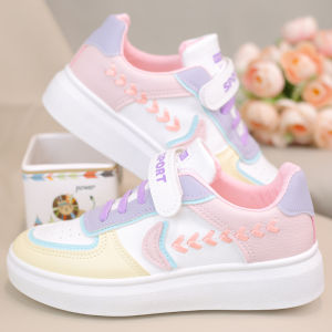Girls Running Shoes Breathable Sports Sneakers Spring Autumn New Style Children White Casual Shoes Little Girls Board Shoes