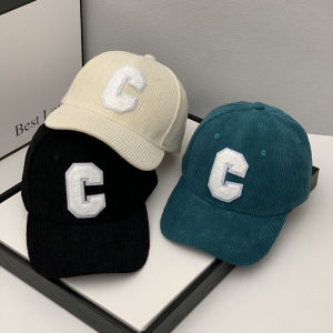 Fashion Corduroy Baseball Cap Ladies Letter C Snapback Hat Women Shopping Dress Up Adjustable Casual Caps Hip Hop Hats
