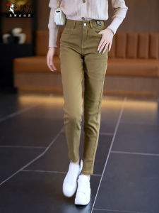 High Waist Straight Leg Jeans Womens Casual High Rise Slimming Lengthening Harlan Pants Cotton Stretch Denim Autumn Wear