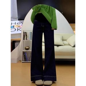 Quần Jeans Ống Loe Cho Nữ Thoải Mái Mùa Thu Đông Quần Thường Ngày Cho Nữ Thích Hợp Cho Mùa Thu Đông