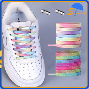 2pcs Tali Sepatu Magnet Tali Sepatu Elastis Flat Dengan Magnetic Lock Shoelace Magnetic Simple Lazy