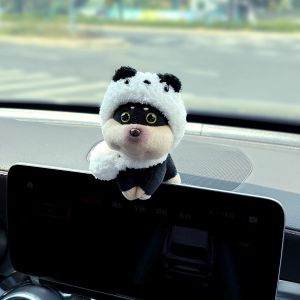 Cute Bee Dog Car Screen Decoration Plush Material Stress Relief Car Interior Decoration Toy for Screen Position