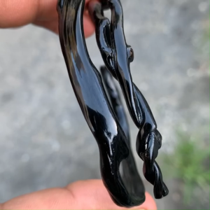 HD - Gelang Akar Bahar Hitam Model Plintir Minimalis