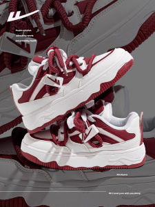 Warrior Mens Thick Bottom Skate Shoes Fashionable Sporty Casual Sneakers for Autumn And Winter Versatile Couples White Shoes