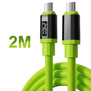 Cáp USB C 240W Có Hiển Thị Công Suất Sạc Nhanh Dây Type C Cho Điện Thoại Dài 1-2m Hỗ Trợ Truyền Dữ Liệu Tốc Độ Cao