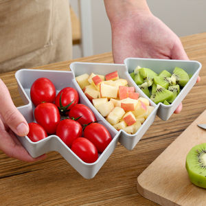 Christmas Plates Christmas Tree Shape Fruit Appetizer Trays Xmas Snack Dessert Serving Platter Tray Cookies Candy Container for Holiday Party Decorations