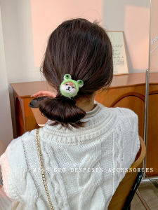 ริบบิ้นยางยืดผ้าขนสัตว์หมาจิ้งจอกน่ารักสำหรับผู้หญิง ยางยืดหนังสัตว์ที่ทนทานและน่ารัก สไตล์การ์ตูน ริบบิ้นยางยืด