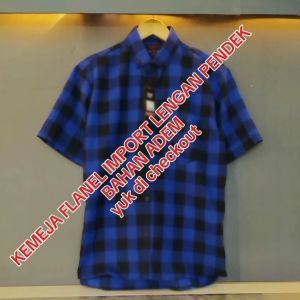 PROMO KEMEJA KOTAK KOTAK LENGAN PENDEK//KEMEJA FLANNEL LENGAN PENDEK //KASUAL PRIA