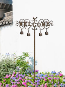 American Pastoral Garden Decoration Wind Chimes Birds Welcome to Iron Plug-in Creative Outdoor Courtyard Balcony Landscaping
