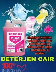 deterjen cair pink wangi 5 liter / sabun liquid laundry untuk cuci pakaian 5 liter