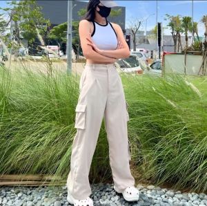 Celana Cargo Wanita Highwaist Premium
