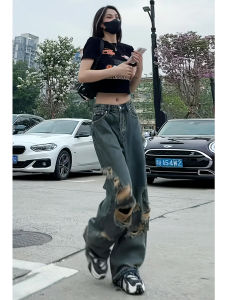 Quần Jeans Ống Rộng Cạp Cao Phong Cách Retro Mùa Hè Cho Nữ Quần Jeans Denim Dáng Rộng Dáng Rộng Cạp Cao Quần Dài Thường Ngày