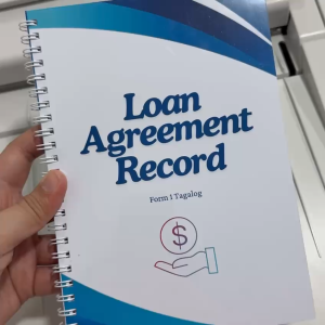 Loan Agreement & Tracker Notebook English & Tagalog Format 80 Sheets (160 Pages) | SNB 3 GBF 15