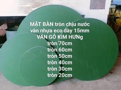 Mặt bàn tròn- ván nhựa eco dày 15mm làm mặt bàn mặt ghế ngồi