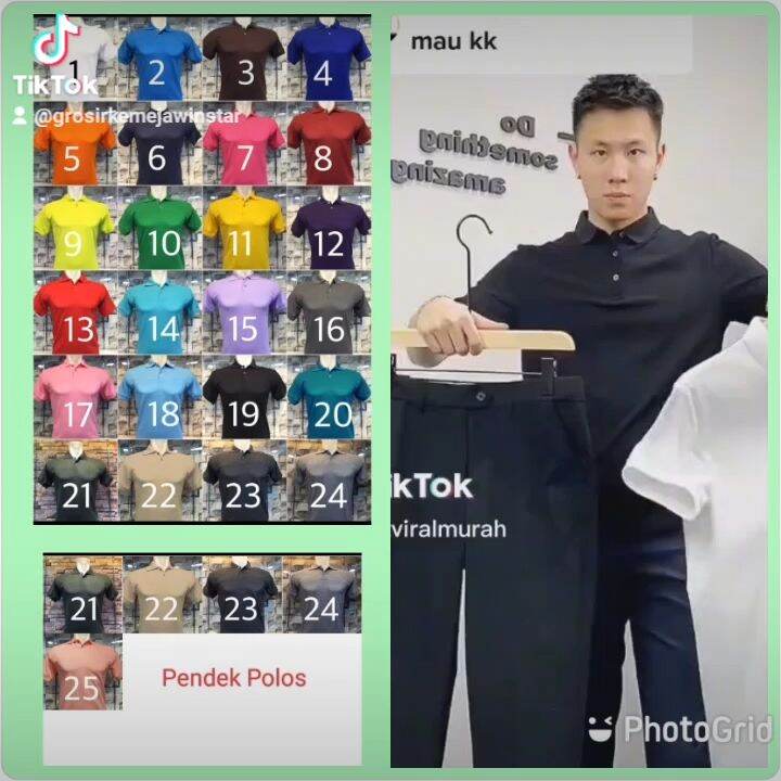 Hijau Tosca Tua - Kaos Kerah Polos Toska Tua Lengan Pendek - Kaos Kerah Polos Premium Quality - Kaos Kerah Polos Warna Hijau Tosca Tua